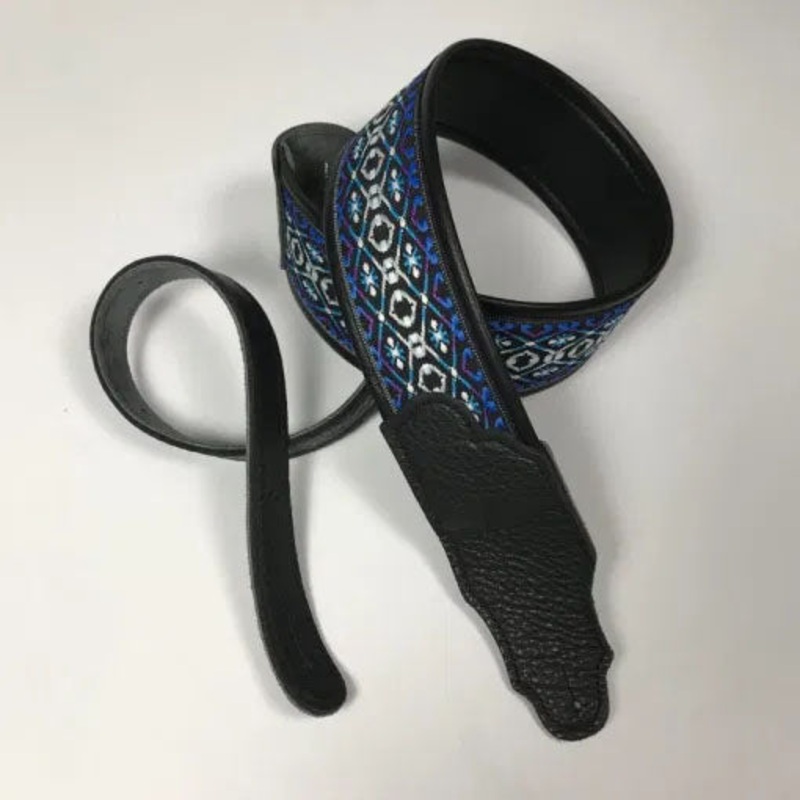 Franklin 2.5″ Retro Folk Deluxe Guitar Strap – Blue/Purple