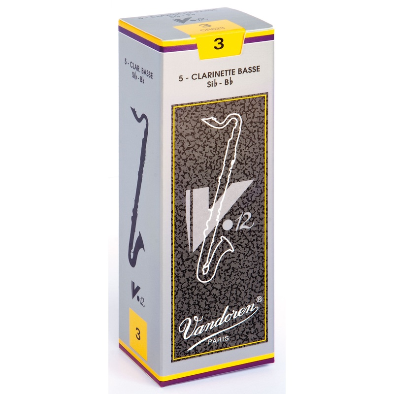 Vandoren V12 Bass Clarinet, Box of 5 – Strength 3