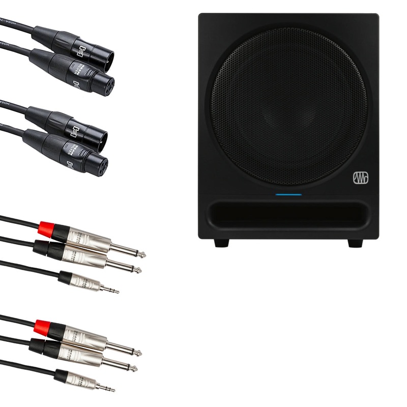 PreSonus Eris Pro Sub 10 10″ Active Studio Subwoofer CABLE KIT