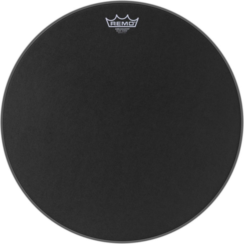 Remo 18" Black Suede Ambassador Head