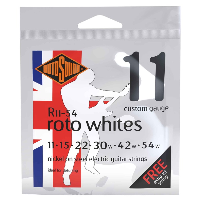 Rotosound Whites Nickel Wound 11-54 Electric Guitar Strings