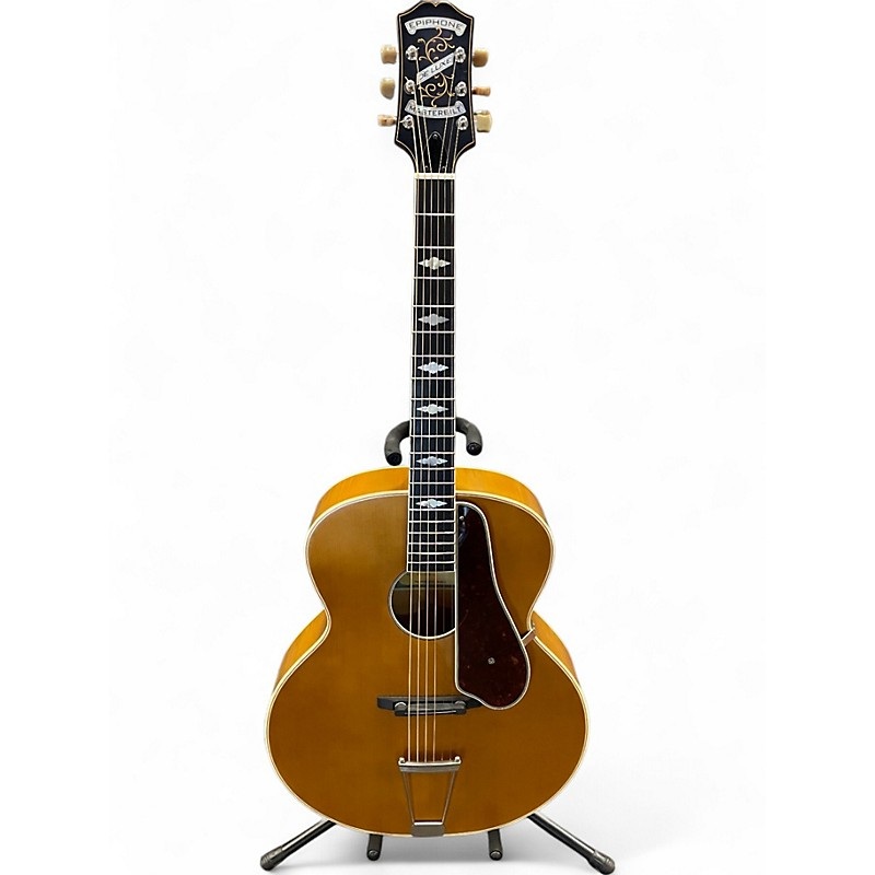Used Epiphone MASTERBILT DE LUXE Vintage Natural Acoustic Electric Guitar Vintage Natural