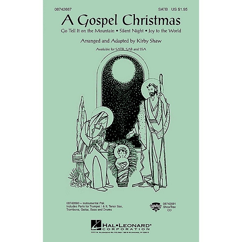 Hal Leonard A Gospel Christmas (Medley) ShowTrax CD Arranged by Kirby Shaw