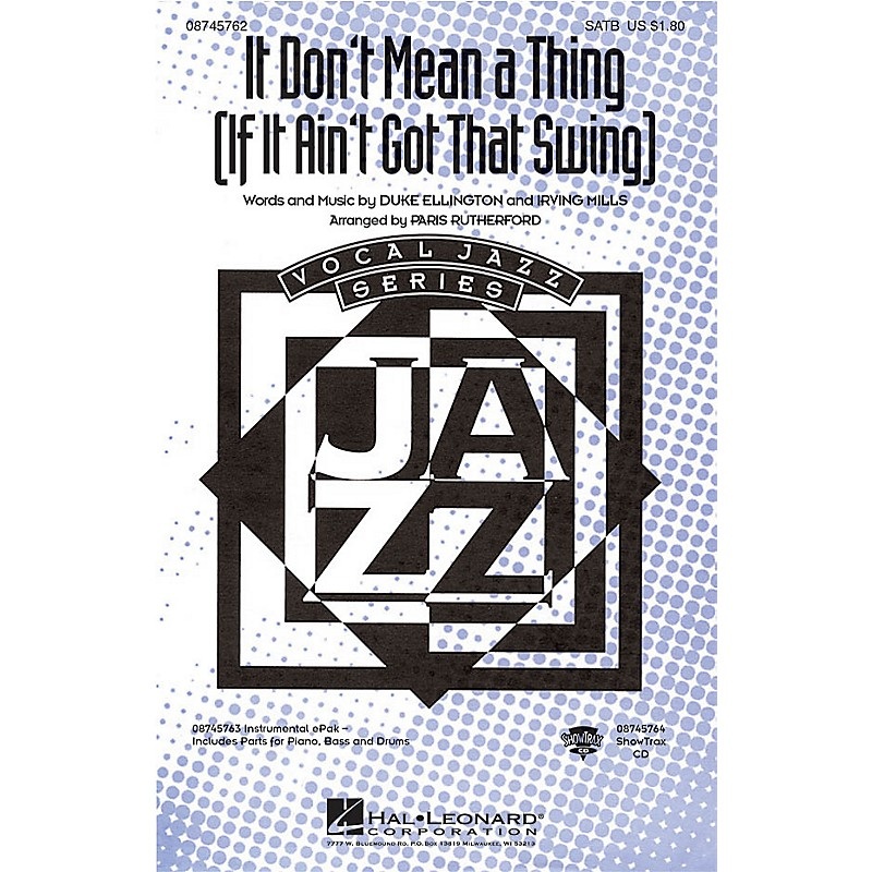 Hal Leonard It Don’t Mean a Thing ShowTrax CD Arranged by Paris Rutherford