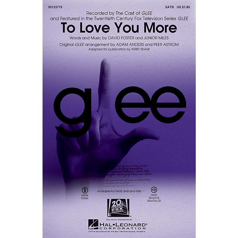 Hal Leonard To Love You More SATB