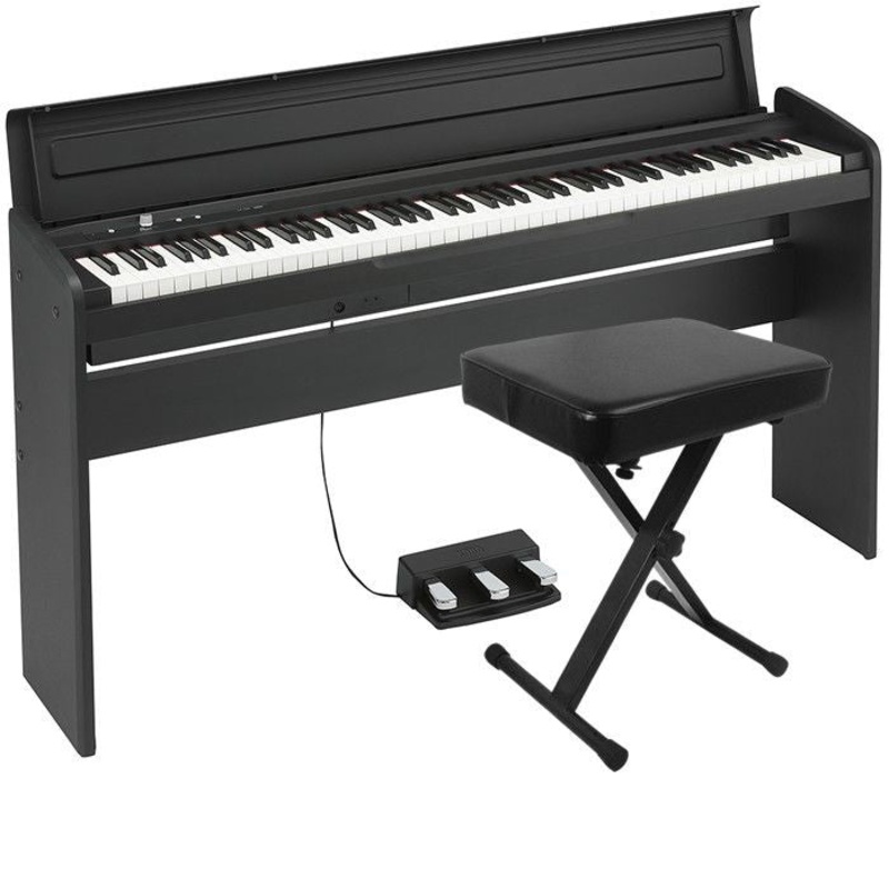 Korg LP-180 Digital Piano – Black HOME ESSENTIALS BUNDLE