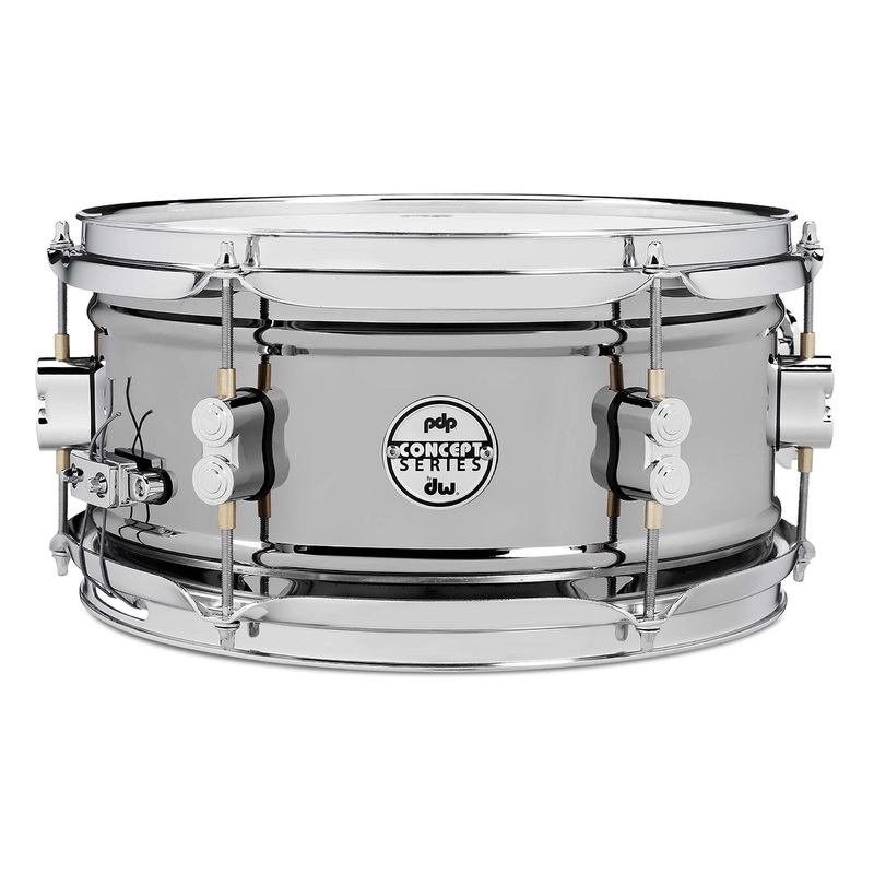 PDP Concept Series 6×12″ Snare Drum – Black Nickel Over Steel (PDSN0612BNCR)