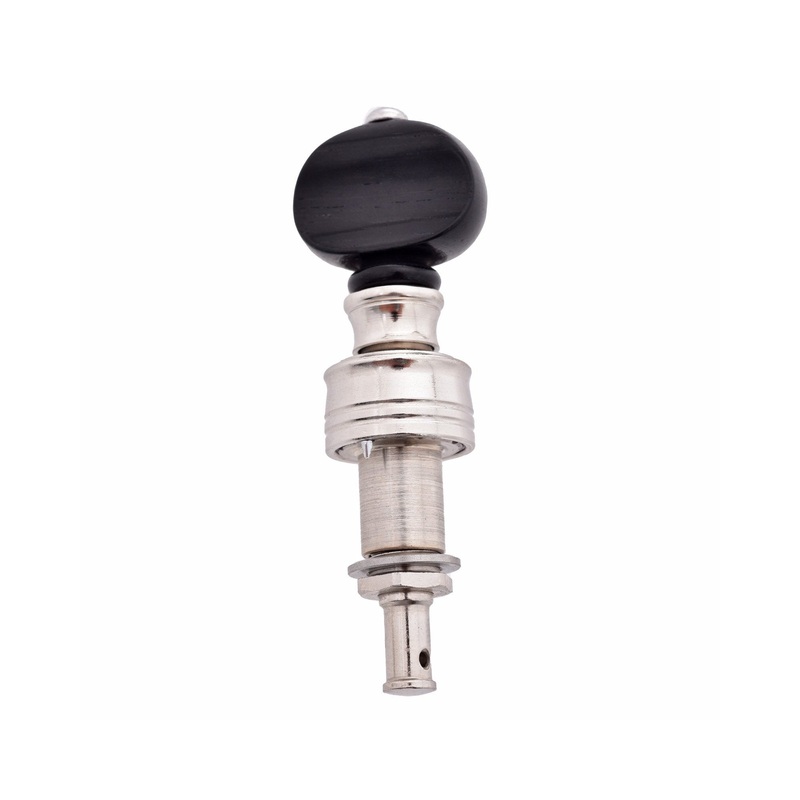 Rickard Cyclone 10:1 Banjo Peg, Nickel/Ebony, Single Peg