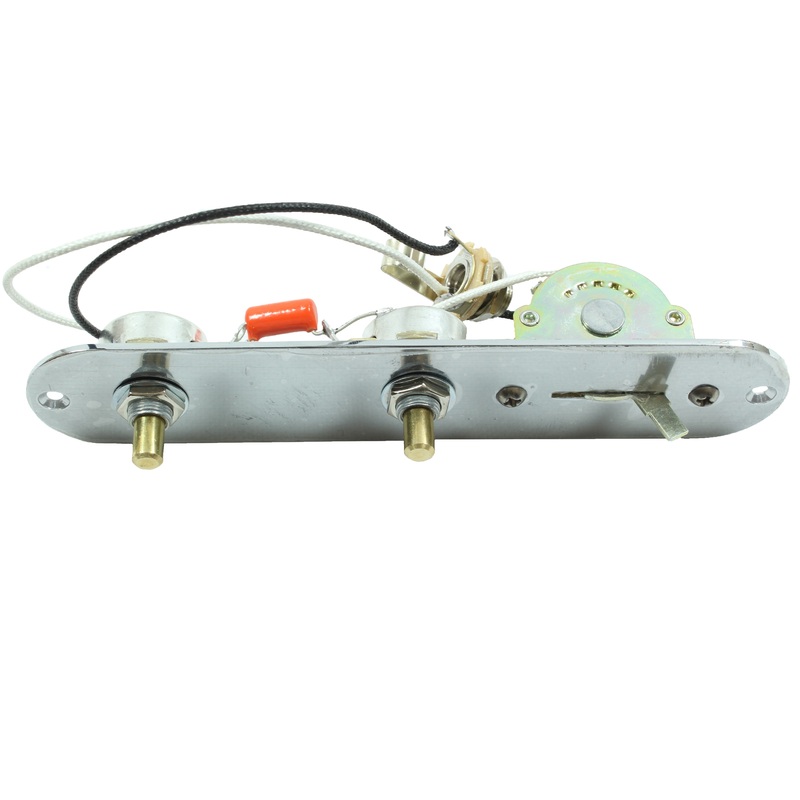 Loaded Telecaster control plate (4 way switch) (import sized plate, US components) 250k .022uf No knobs