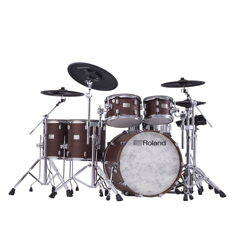 Roland VAD716 V-Drums Electronic Drum Set – Satin Walnut