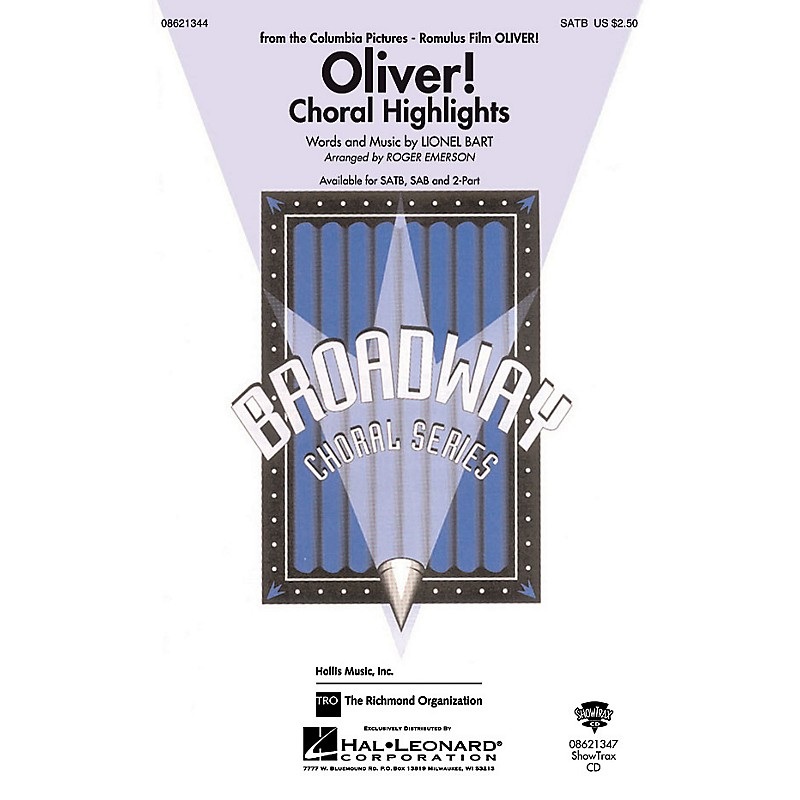 Hal Leonard Oliver Choral Highlights SAB Arranged by Roger Emerson