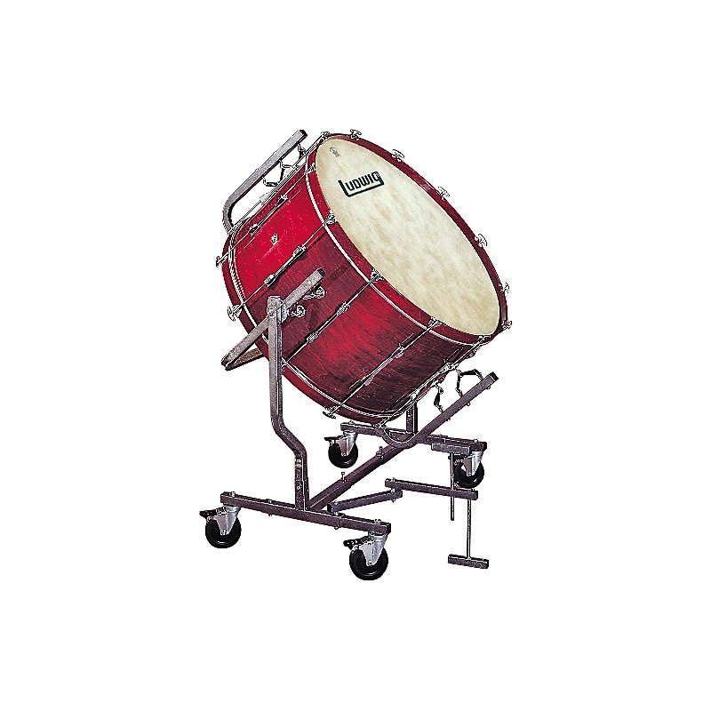 Ludwig Concert Bass Drum w/ Fiberskyn Heads & LE788 Stand Black Cortex 16×32