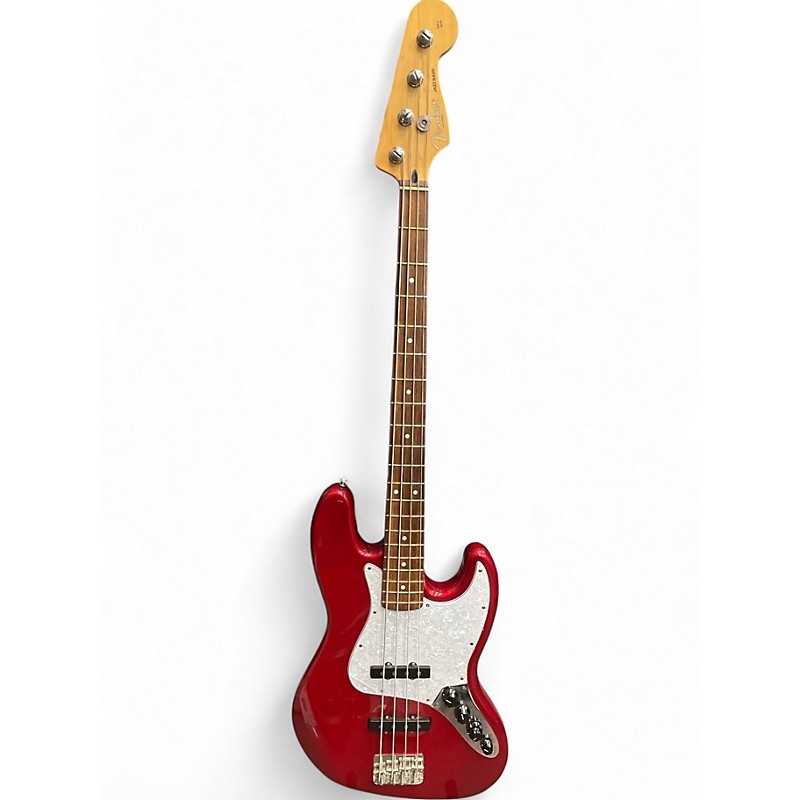 Used Fender Deluxe Jazz Bass Red Electric Bass Guitar Red