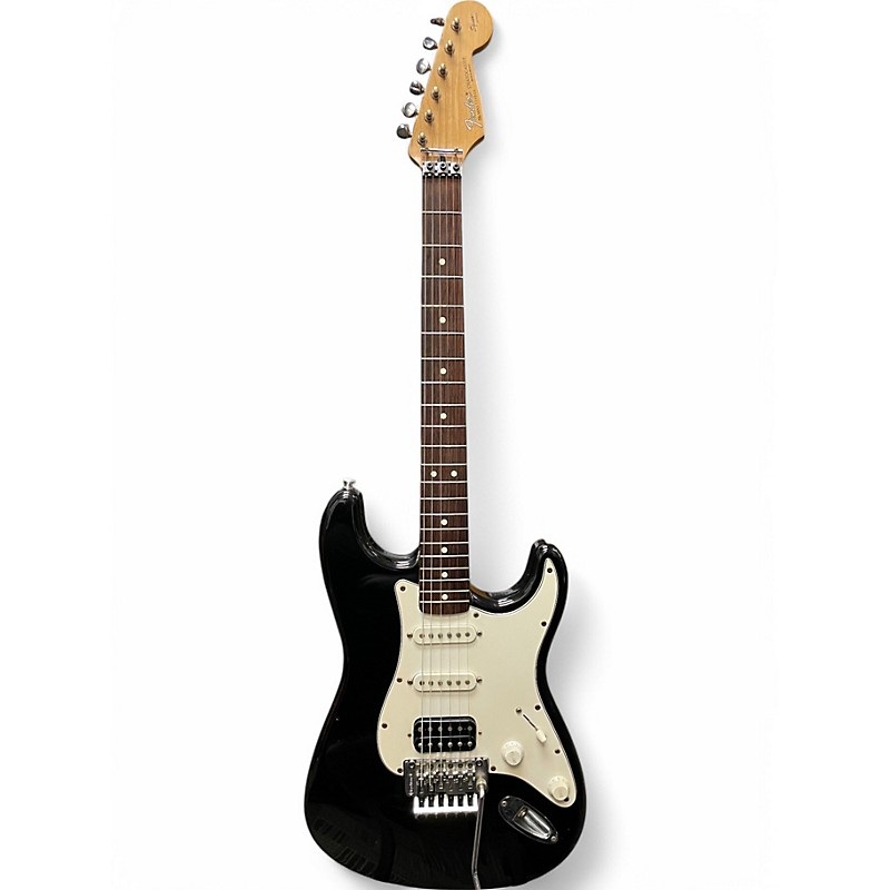 Used Fender SQUIER SERIES STANDARD STRAT Black Solid Body Electric Guitar Black