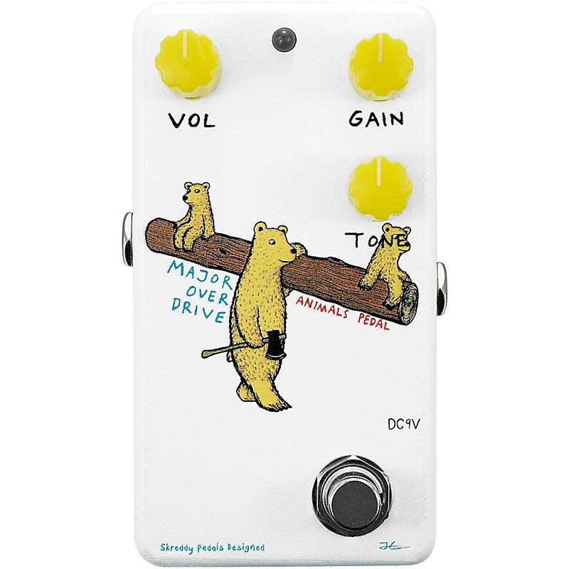Open-Box Animals Pedal Major Overdrive V2 Effects Pedal Condition 1 – Mint White