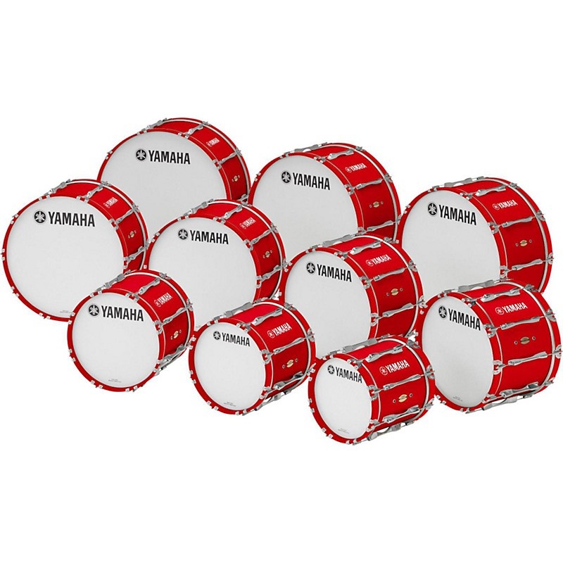 Yamaha 14″ x 14″ 8300 Series Field-Corps Marching Bass Drum Red Forest