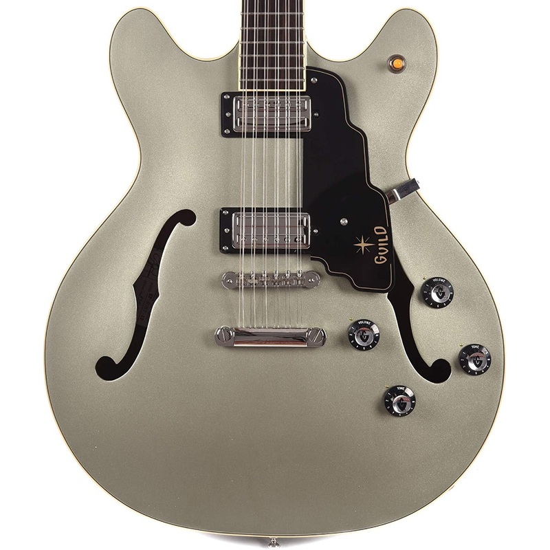 Guild Guitars Starfire IV ST 12-String Semi-Hollow Body Electric Guitar, in Shoreline Mist, Double-Cut w/stop tail, Newark St. Collection, with Hardshell Case Shoreline Mist 12-string