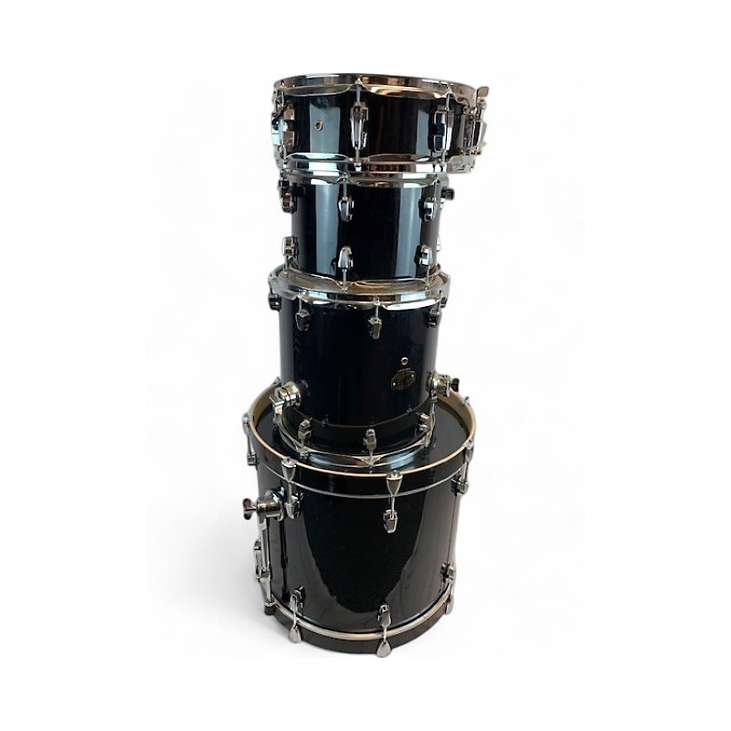 Used Ludwig 4 piece Element Black Drum Kit Black