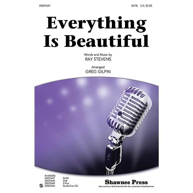 Shawnee Press Everything Is Beautiful Studiotrax CD Arranged by Greg Gilpin