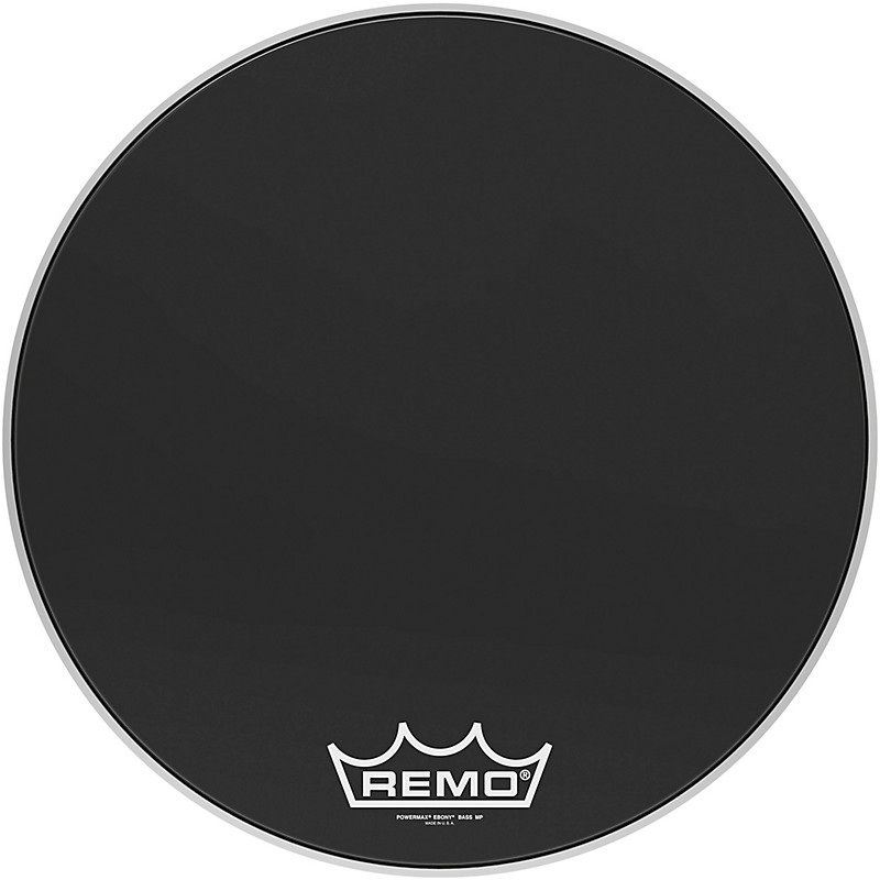 Remo Powermax Ebony Crimplock Bass Drum Head 22 in.