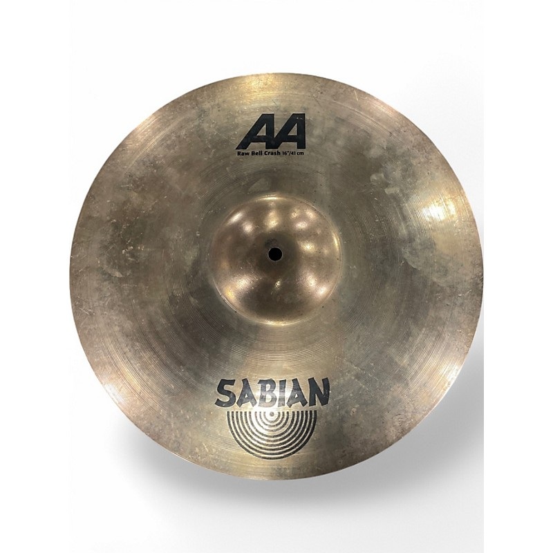 Used SABIAN AA RAW BELL CRASH  Metallic Gold Cymbal Metallic Gold