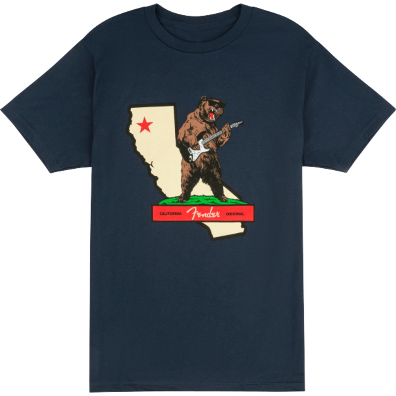 Fender Rocks Cali T-Shirt, Navy – M