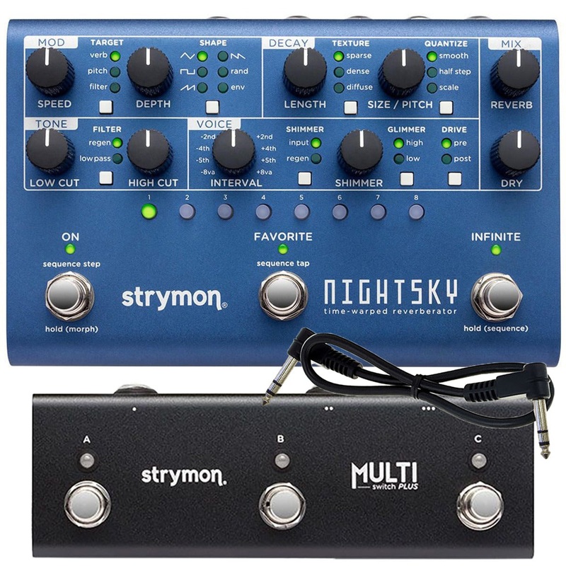 Strymon NightSky Time-Warped Reverberator Effect Pedal with MultiSwitch Plus BUNDLE