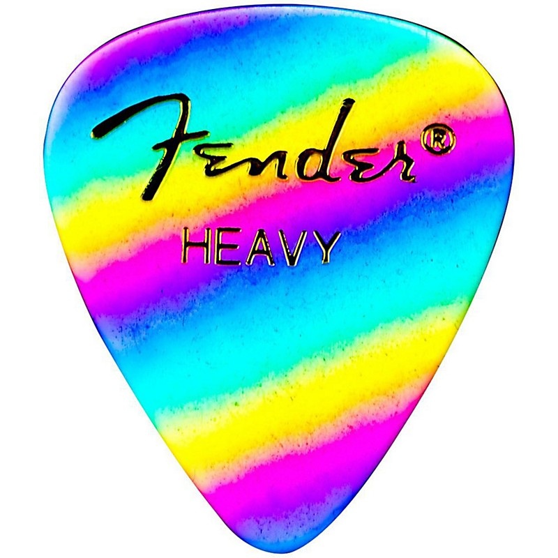 Fender 351 Shape Premium Picks Thin Rainbow Celluloid – 12-Pack Heavy 12 Pack