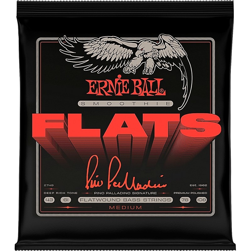 Ernie Ball Pino Palladino Signature Smoothie Flats Bass Strings Medium (43 – 103)