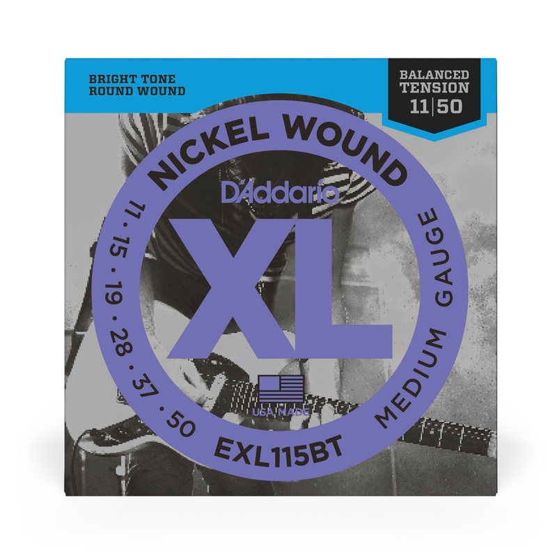 D’Addario EXL115BT Balanced Tension Nickel Wound 11-50 Electric Guitar Strings, Jazz Rock