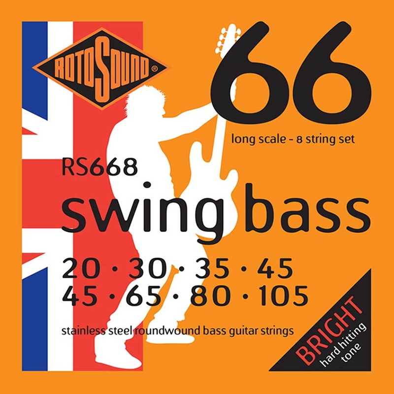 RS668 Rotosound Swing Bass 66 string set electric bass 8 stainless steel 45-105
