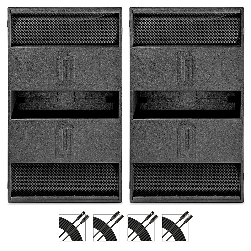 BASSBOSS Pair Makara dBL21-MK3 Dual 21″ Powered Subwoofers With Cables