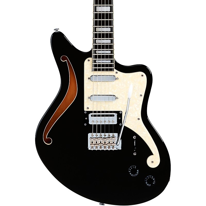 Open-Box D’Angelico Premier Series Bedford SH Limited-Edition Electric Guitar With Tremolo Condition 2 – Blemished Black Flake 194744848506