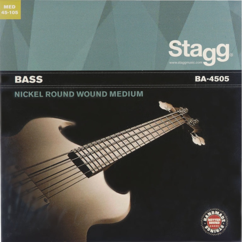 Stagg 4 String Bass Set/Nickel Round Wound/Medium