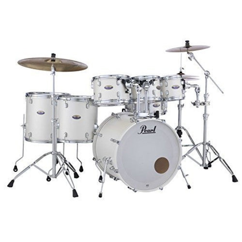 Pearl Decade Maple 2-pc. Add-on Pack with 14×14 floor tom and 8×7 tom, White Stain Pearl lacquer finish (DMP814P/C229)