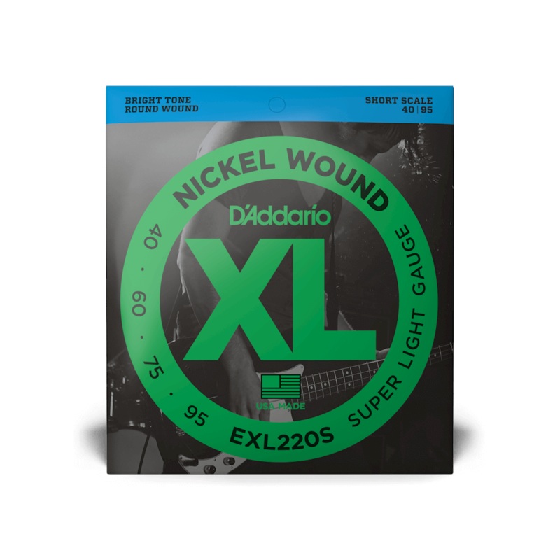 D’Addario EXL220S Nickel Wound Short Scale Super Light Gauge .40 – .95