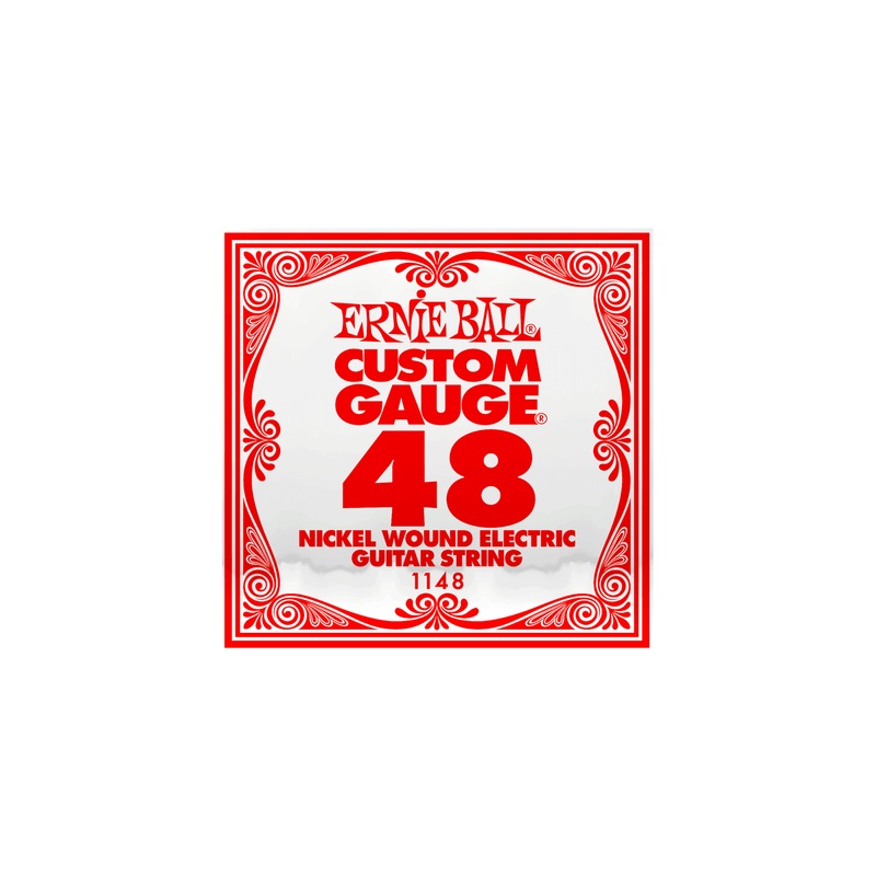 Ernie Ball Single Plain Steel Electric/Acoustic Guitar String 0.48