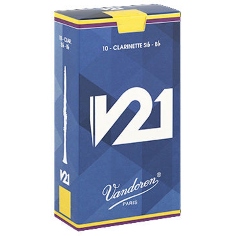 Vandoren V21 Bb Clarinet, Box of 10 – Strength 5