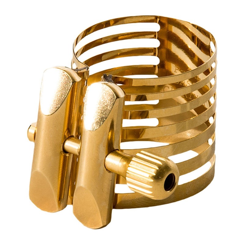 Rovner Ligature & Plastic Cap for Tenor Standard Saxophone – Platinum Gold Ligature for Hard Rubber Mouthpiece (PG-2R)