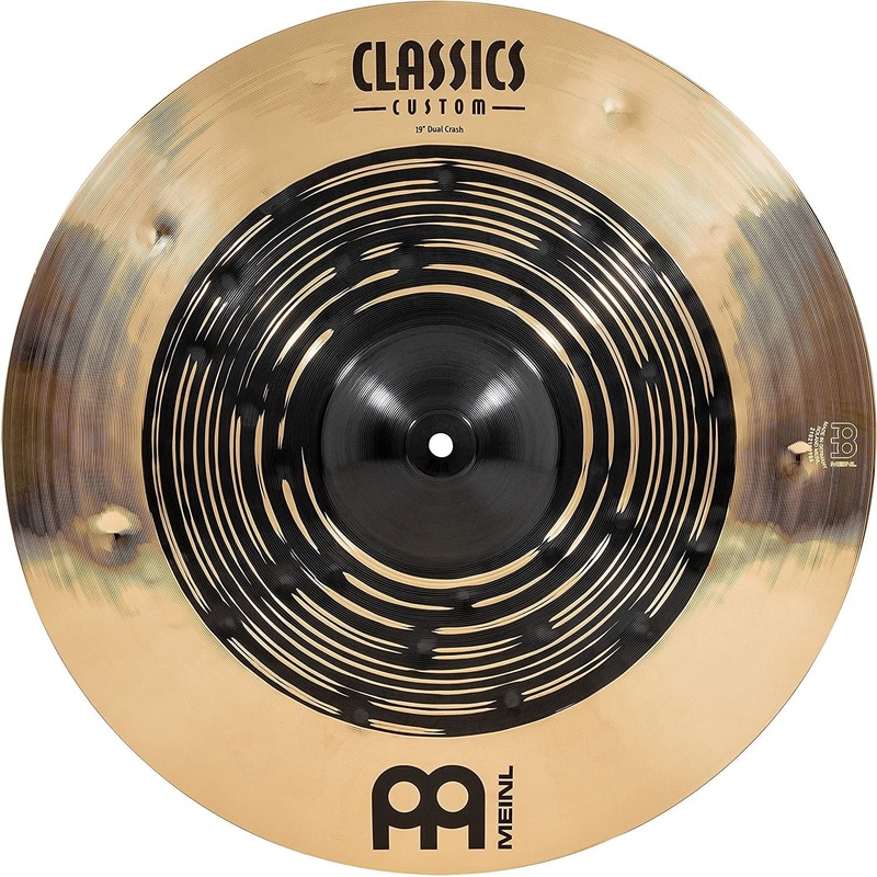 Meinl Cymbals Classics Custom Dual 19″ Crash Cymbal, Dark and Brilliant Finish  Made in Germany  for Rock, Metal and Fusion, 2-Year Warranty, (CC19DUC)