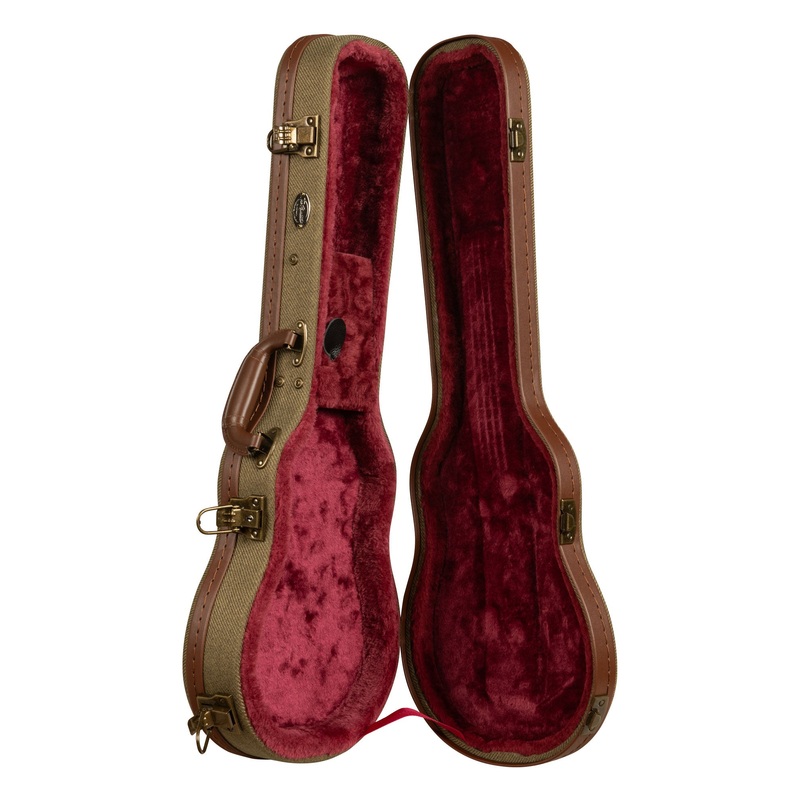 Olive Tweed Archtop Revelator Ukulele Hard Case Tenor