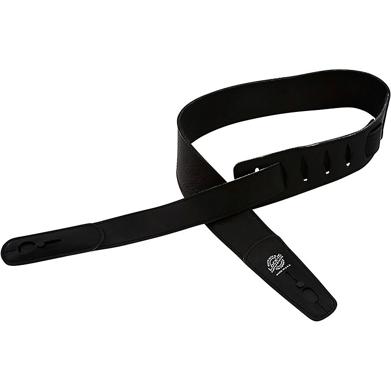 Lock-It Straps Garment Leather 2.5″ Locking Guitar Strap Black