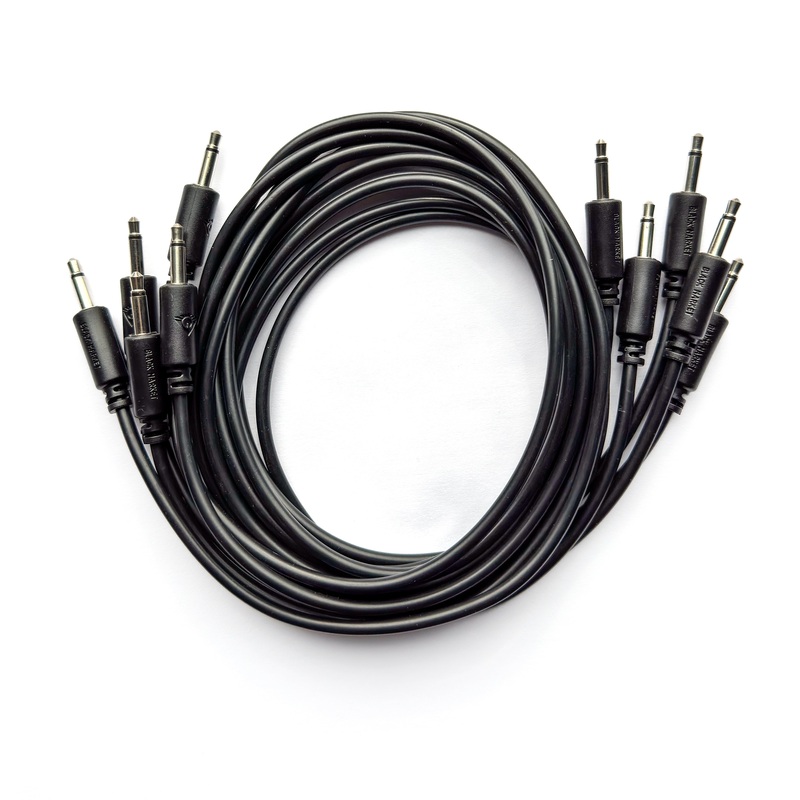 Black Market Modular 3.5mm Patch Cable 5-Pack – 75cm/30″ – Black