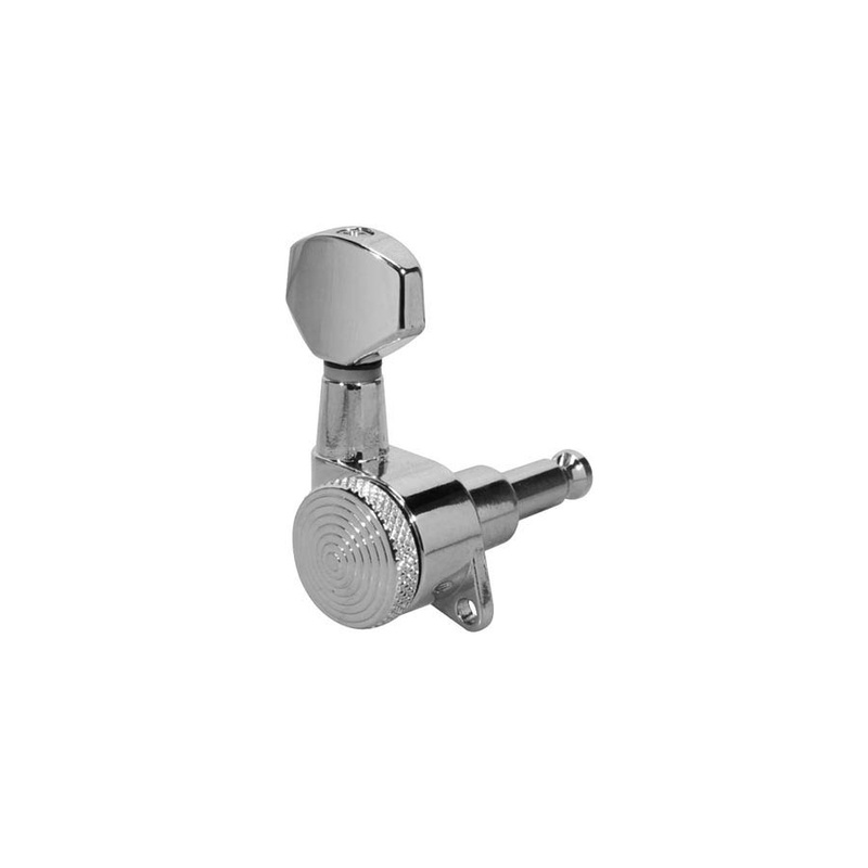 Locking machine heads guitar die cast 3L3R, low gearing 19:1, chrome