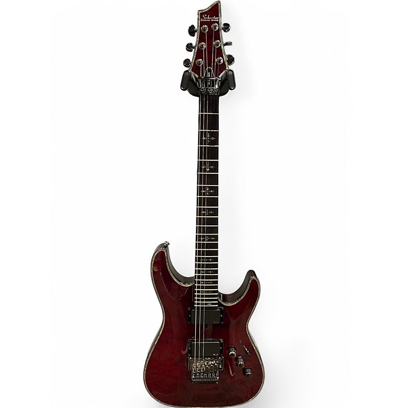 Used Schecter Guitar Research Hellraiser C1 Floyd Rose Black Cherry Solid Body Electric Guitar Black Cherry